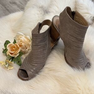 Paul Green Womens Cayanne Leather Peep Toe Sandal Booties Size 6.5 UK 4